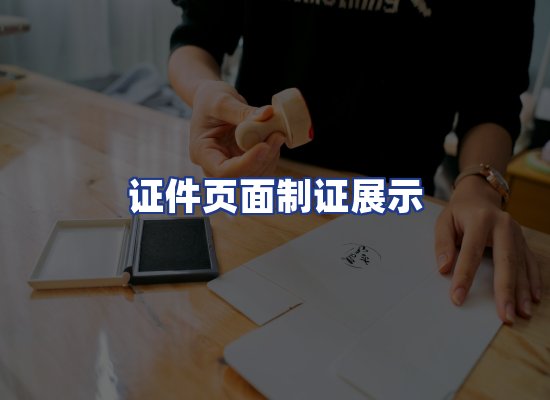 证件页面制证展示